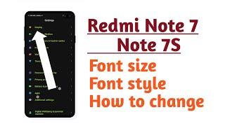 Redmi Note 7 , Note 7S , How to change font size