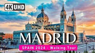 MADRID  4K Walking Tour Spain 2024  🪭CAPTIONS (▶️ 147 min)