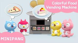 Learn and Sing with Miniforce | Colorful Food Vending Machine | word play | Mini-Pang TV 3D Song