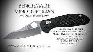 Benchmade Mini Griptilian "Modified Sheepsfoot" - Model# BM555-S30V