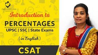 Introduction | Percentages | CSAT | In English | UPSC & All Govt. Exams | GetintoIAS