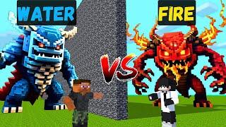 FIRE VS WATER MOB BATTLE in Minecraft