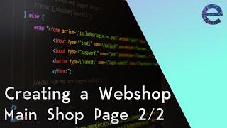 Creating a Webshop | 4. Store Page 2/2