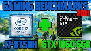 CPU bottleneck? | Testing i7-8750H + GTX 1060 6GB Max-Q in 2021! (10 Games Benchmarked