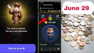 Hamster kombat Daily cipher Today 1M Coins 29 june 2024