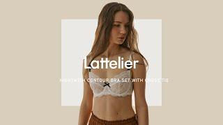 Lattelier - Lingerie Collection (Night wish Counter Bra Set With Cross Tie)