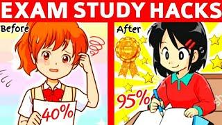 5 BRILLIANT EXAM STUDY HACKS | SECRET STUDY TIPS TO SCORE HIGHEST IN EXAMS | STUDY TIPS & HACKS