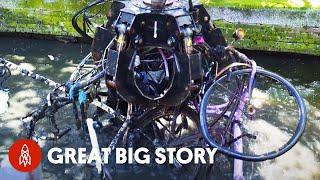 Fishing for Bikes in the Amsterdam Canals