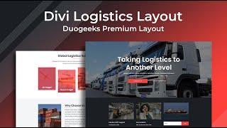 Divi Logistics Layout - Divi Layouts by Divi Awesome