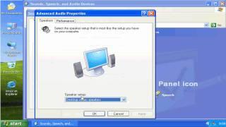 خيارات الصوت Sound properties Windows XP