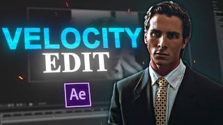 HOW TO: Make a Velocity Edit I After Effects Tutorial