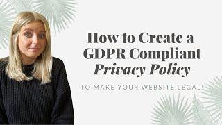 Is your website legal?  (How to create a compliant Privacy Policy!)