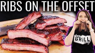 No-Wrap Ribs Low and Slow on our Offset Smoker!! | How To