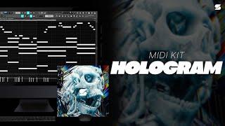 [+25] Dark Hard Trap Midi Kit 2023 - HOLOGRAM [RODDY RICCH | FUTURE | 808 MAFIA] Piano Midi Pack