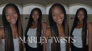 Medium Long Marley Twists on 4c Hair | Start to Finish