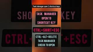 Shortcut key to open task manager in windows | task manager shortcut key #computer #shortcut #2023