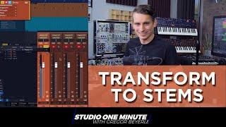 Transform a Multi Channel Instrument into Audio Stems #StudioOneMinute