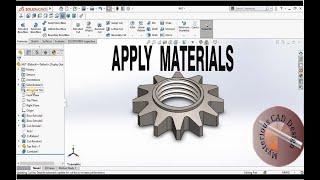 How to apply the material in Solidworks || Solidworks Tutorial #30