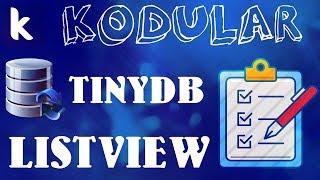 #KODULAR || LISTVIEW COM TINYDB O JEITO MAIS FÁCIL