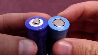 18650 vs 18500 Lithium-Ion batteries (Button top vs Flat top)