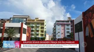 Grupos rivais invadem praça do Palmarejo causando pânico aos presentes | Fala CV