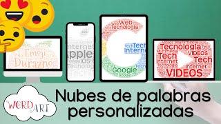  Cómo hacer NUBES DE PALABRAS PESONALIZADAS ️  usando LOGOS, MARCAS o IMÁGENES 