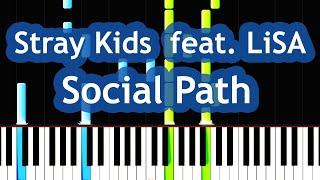 Stray Kids - Social Path (feat.  LiSA) Piano Tutorial