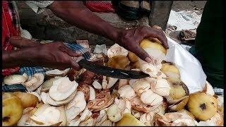 Amazing Palm cutting open Palmyra Palm fruit Professional | Asian Palmyra Palm fruit cut