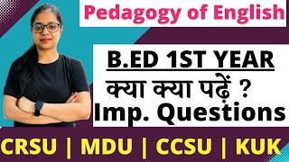 Pedagogy of English Imp. Questions | B.ED 1st Year | MDU | CRSU | CCSU | KUK