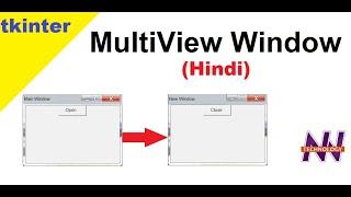 tkinter tutorial in hindi | Working With Multiple Windows  | Open New Window on Button Click