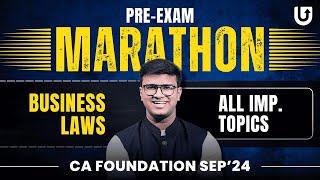 CA Foundation Law Pre Exam Marathon | All Important Topics | CA Foundation Sep 24 | Indresh Gandhi