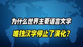 为什么世界主要语言文字唯独汉字停止了演化？