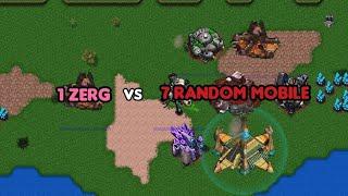 StarRust 1 Zerg vs 7 Random mobile ⭐. (the easiest) gameplay on Rusted warfare