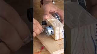 wood working with small motor #diy #viral #electricalprojects #satisfying #shorts