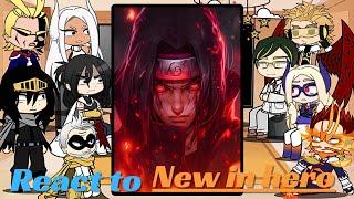 Pro heroes react to sasuke uchiha as the new pro hero | MHA BNHA | Naruto | Gacha life | Deku