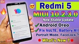 Redmi 5 MIUI 10.2.3.0 Stable Update | 15+ Hidden Features | Dual 4G, Face Unlock, Portrait Mode?