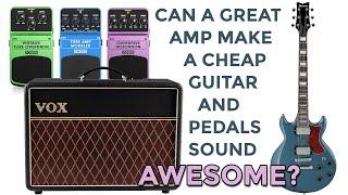 Ibanez AX120 Through Vox AC10c1 Amp with Cheap Behringer Gain Pedals