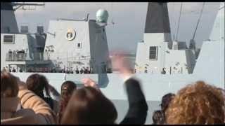 HMS Dauntless sails for South Atlantic 04.04.12