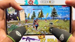 Poco x3 pro free fire gameplay test 3 finger handcam m1887 onetap headshot 120Hz display smoothaf