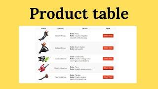 How to crate Free affiliate product table in just 3 minute -product table WordPress