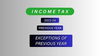 Exception of PY #incometax #previousyear #video @taxation_14