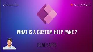 What is a Custom Help Pane ?
