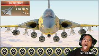 The ENTIRE SWEDISH tech tree grind! [Using Saab J35XS Draken]  This GRIND is taking MY SOUL!⌛⌛⌛