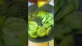 #shorts CUCUMBER  SALAD  #satisfying #asmrsounds #kitchenomica #asmr