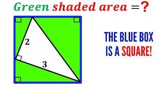 Can you calculate area of the Green shaded region? | (Square) | #math #maths | #geometry