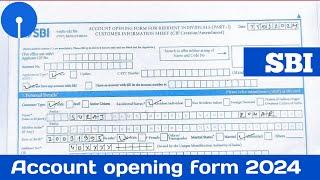 New Sbi Bank account opening form kaise bhare | How to fill up Sbi account opening form 2024 ?