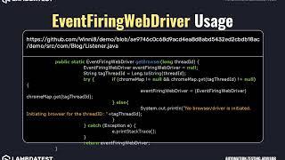 org openqa selenium support events  EventFiringWebDriver with examples