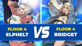 GGST Floor 4 ▶ Bridget vs Elphelt ⏺ Guilty Gear Strive Low Level Gameplay ギルティギア