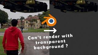 Tutorial | Fix Blender not rendering with transparent background