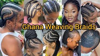 Hottest Ghana Weaving Braids | Cornrow Braids Hairstyles | Half Cornrow Braids | Knotless Braids